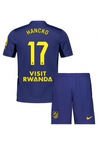 Atletico Madrid David Hancko #17 Babytruitje Uit tenue Kind 2025-26 Korte Mouw (+ Korte broeken)